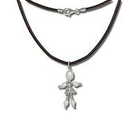 SilberDream bijoux collection - collier en cuir avec un pendentif Dancer perles avec les jambes en mouvement - longueur 38cm majoré de 5cm d'extension - SDK102
