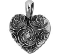 SilberDream Bijoux Femme Pendentif Cœur de Rose 925 Argent noirci SDH453S