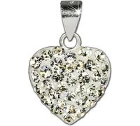 SilberDream Bijoux pour Femme Pendentif Cœur Cristaux 925 Argent blanc GSH203W