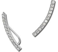 SilberDream blanc Boucles d'oreilles Ear Cuff 12 petits zirconias argent Pinces d'oreilles GSO460W