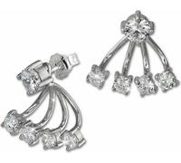 SilberDream blanc Boucles d'oreilles Ear Cuff rond zirconium 925 argent GSO421W