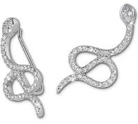 SilberDream blanc Boucles d'oreilles Ear Cuff serpent zirconium argent Pinces d'oreilles GSO452W