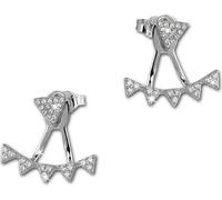 SilberDream blanc Boucles d'oreilles Ear Cuff Triangles Zirconia Argent GSO446W