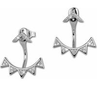 SilberDream blanc Boucles d'oreilles Ear Cuff Triangles Zirconia Argent GSO449W