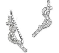 SilberDream blanc Boucles d'oreilles Ear Cuff Wave Zirconia 925 argent Pinces d'oreilles GSO451W