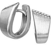SilberDream blanc Boucles d'oreilles Fountain Zirconia Femme 925 Argent Créoles SDO4353W
