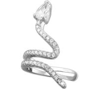 SilberDream blanc Boucles d'oreilles Serpent Zirconia Femme 925 Argent Collier d'oreilles GSO470R