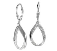 SilberDream blanc Boucles d'oreilles Swing Zirconia Femme 925 Argent Boucles d'oreilles SDO4378W