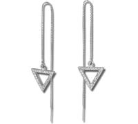 SilberDream blanc Boucles d'oreilles triangle ouvert zirconium 925 argent Boucles d'oreilles GSO433W