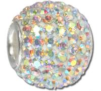 SilberDream blanc cristaux zirconium bijoux 925 argent perle GSB101