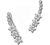SilberDream blanc Ear Cuff fleur zirconium 925 argent Collier d'oreille GSO461W