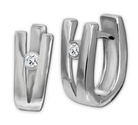 Silberdream Blanc - V - Boucles Doreilles Zircone En Argent 925 Boucles Doreilles Créoles Pour Femme Sdo4407w