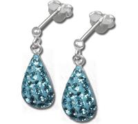 SilberDream bleu clair Boucles d'oreilles goutte zirconium 925 argent GSO403H