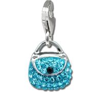 SilberDream bleu clair Charm sac petit zirconium argent Charms Pendentif GSC558H