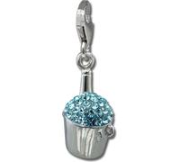 SilberDream bleu clair Charm seau à champagne zirconium argent Charms Pendentif GSC573H