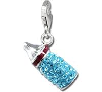 SilberDream bleu clair Charm tétine zirconium 925 argent Pendentif GSC555H