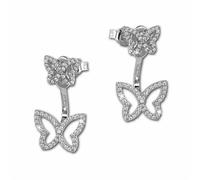 Silberdream Boucle Doreille Blanche Papillon Zircone Boucles Doreilles Clous En Argent 925 Gso448w