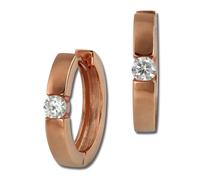 Silberdream Boucles Doreilles 17mm Pour Femme Argent 333 Boucles Doreilles Créoles Zircone Rose Sdo0037we