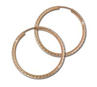 Silberdream Boucles Doreilles 30mm Pour Femme Argent 333 Boucles Doreilles Créoles Plaqué Or Rose Sdo0003e