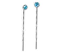 Silberdream Boucles Doreilles 3mm Femme Argent 925 Zircone Turquoise Sdo5963t
