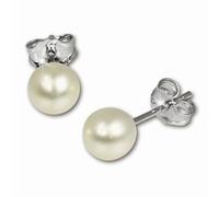 Silberdream Boucles Doreilles 4,5 Mm Pour Femme Boucles Doreilles Clous En Argent 925 Perle Blanc Sdo105w