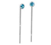 Silberdream Boucles Doreilles 4mm Femme Argent 925 Zircone Turquoise Sdo5964t