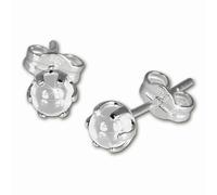 Silberdream Boucles Doreilles 4mm Pour Femme Boucles Doreilles Clous En Argent 925 Boule Blanche Sdo533w