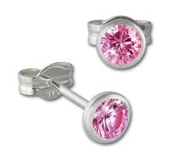 Silberdream Boucles Doreilles 4mm Pour Femme Boucles Doreilles Clous En Argent 925 Zircone Rose Sdo5534a