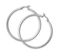 Silberdream Boucles Doreilles 5.5cm Bijoux Femme Créoles En Argent 925 Motif Sdo465j