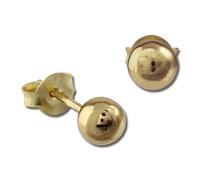 Silberdream Boucles Doreilles 5mm Femme Argent 585 Boucles Doreilles Boule Plaqué Or Sdo9505y