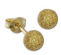 Silberdream Boucles Doreilles 5mm Femme Argent 585 Boucles Doreilles Boule Plaqué Or Sdo9515y