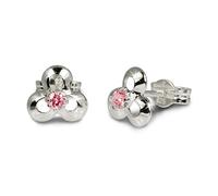 Silberdream Boucles Doreilles 7mm Boucles Doreilles Femme Argent Clou Fleur Zircone Rose Sdo529p