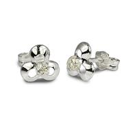 Silberdream Boucles Doreilles 7mm Femme Argent Boucles Doreilles Fleur Zircone Blanc Sdo529w