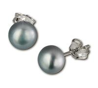 Silberdream Boucles Doreilles 8,5mm Pour Femme Boucles Doreilles Clous En Argent 925 Gris Perle Sdo109k