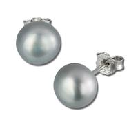Silberdream Boucles Doreilles 8,5mm Pour Femme Boucles Doreilles Clous En Argent 925 Gris Perle Sdo128k