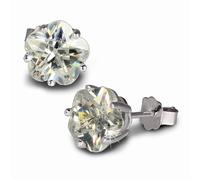 Silberdream Boucles Doreilles 8mm Femme Argent Boucles Doreilles Fleur Zircone Blanc Sdo738w