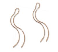 Silberdream Boucles Doreilles Bijoux Femme Argent 333 Or Rose Boucles Doreilles Vague Sdo8805e