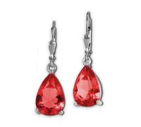 Silberdream Boucles Doreilles Bijoux Femme Boucles Doreilles Argent 925 Larme Rouge Sdo520r
