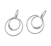 Silberdream Boucles Doreilles Boucles Doreilles Argent 925 Double Anneaux Bijoux Femme Sdo6700j