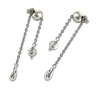 Silberdream Boucles Doreilles Boucles Doreilles Boule Argent 925 - Goutte Bijoux Femme Sdo6712j