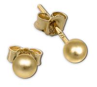 Silberdream Boucles Doreilles Boule Argent 925 Mat Plaqué Or Boucles Doreilles Clous Sdo597y4m