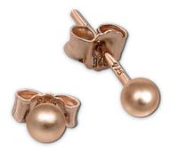 Silberdream Boucles Doreilles Boule Argent 925 Mat Plaqué Or Rose Boucles Doreilles Clous Sdo597e3m