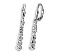 Silberdream Boucles Doreilles Boules Zircone Blanc Argent 925 Boucle Doreille Femme Sdo4440w