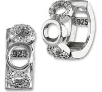 SilberDream Boucles d'oreilles Cercles Zirconia blanc Femme 925 Argent Créoles SDO4328W