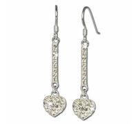 Silberdream Boucles Doreilles Coeur Blanc Zircone Boucles Doreilles Femme Argent 925 Gso210w