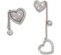 SilberDream Boucles d'oreilles cœur double zircon blanc Boucles d'oreilles argent D2GSO430W