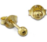 SilberDream Boucles d'oreilles dames argent 585 plaqué or Boule 3mm SDO9503Y