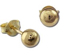 SilberDream Boucles d'oreilles dames argent 585 plaqué or Boule 5mm SDO9505Y