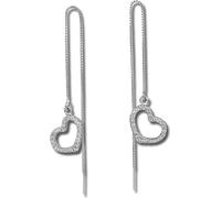 SilberDream Boucles d'oreilles dames cœur ouvert zircon blanc Boucles d'oreilles 925 argent D2GSO432W