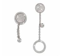 Silberdream Boucles Doreilles Double Cercle Blanc Boucles Doreilles En Argent Zircon Cubique Gso431w